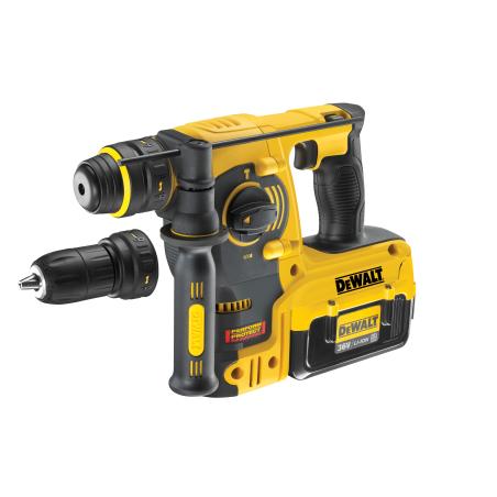 DCH364M2 - 3-funkcyjna młotowiertarka SDS-Plus, 36V Li-Ion, 4 Ah z wymiennym uchwytem