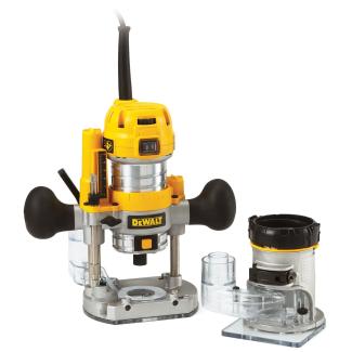 D26204K - Frezarka 8 mm, 900 W, 16000-27000 obr/min, zestaw z wymiennymi stopami