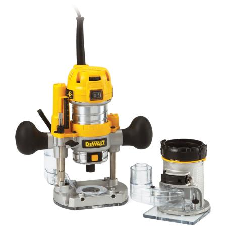 D26204K - Frezarka 8 mm, 900 W, 16000-27000 obr/min, zestaw z wymiennymi stopami