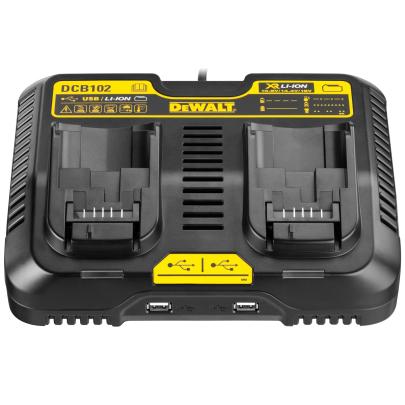 DCB102 - Ładowarka wielonapięciowa XR Li-Ion 10,8, 14,4 i 18 V z 2 portami