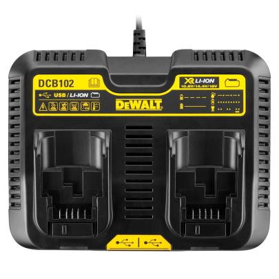 DCB102 - Ładowarka wielonapięciowa XR Li-Ion 10,8, 14,4 i 18 V z 2 portami