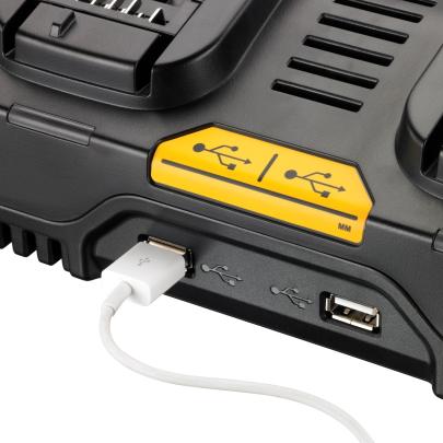 DCB102 - Ładowarka wielonapięciowa XR Li-Ion 10,8, 14,4 i 18 V z 2 portami